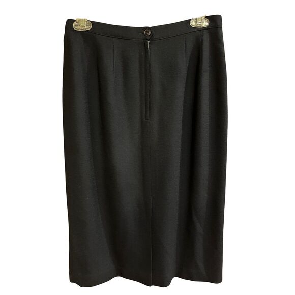 ALBERT NIPON Vintage Peplum Jacket Pencil Skirt Wool Gold Buttons Career Sz 8 - Picture 10 of 15